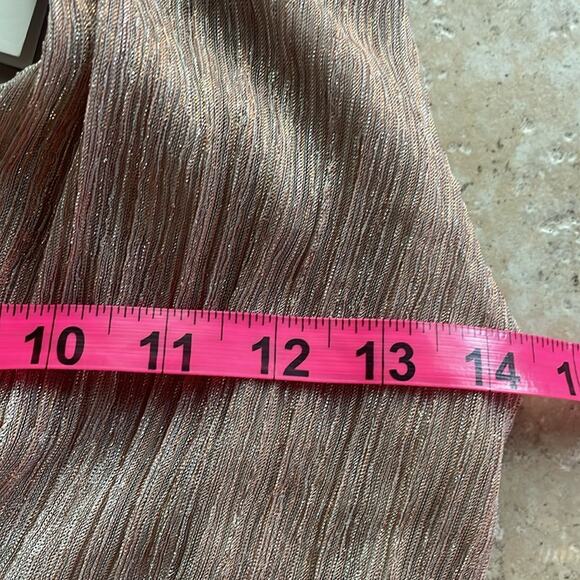 Anine Bing Draped Top Metallic Rose - Picture 13 of 15